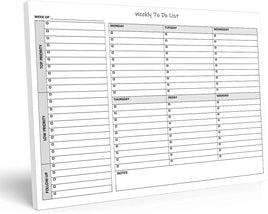 Weekly TO DO List Notepad