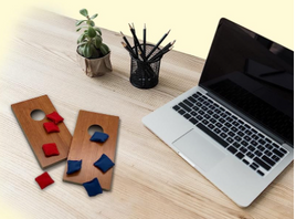 Portable Mini Desktop Cornhole Set of 2